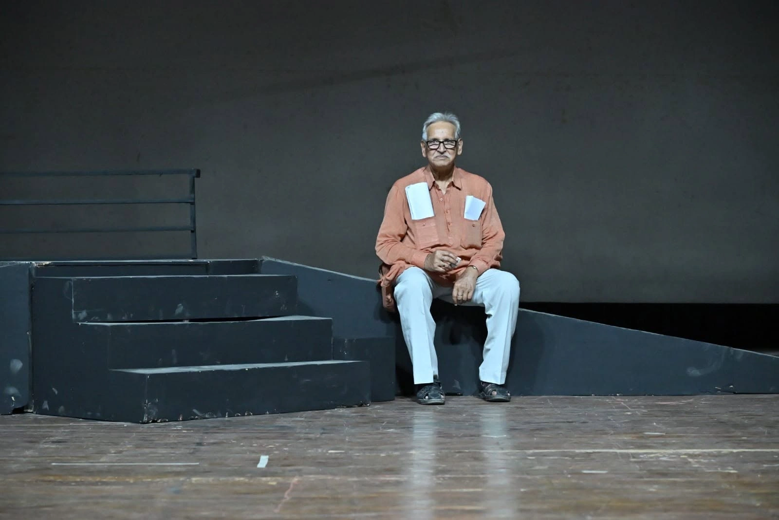 Suman Kumar supervising stage arrangements